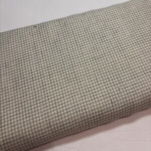 100% Linen Sage Green/Gray Cream Glen Plaid Fabric 11 Yards Designer